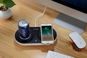 Chauffe-tasse intelligent 3-en-1 et refroidisseur, chargeur sans fil, gadget technologique de bureau en aluminium de qualité alimentaire et écologique pour usage au bureau - Product Image 6