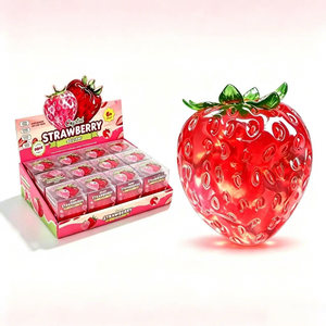 Elonna Vaseline Strawberry Squishy Anti-Stress Fidget Toy Cute Soft Vaseline Material Transparent <b>Ball</b> <b>Rebound</b> - Product Image 4