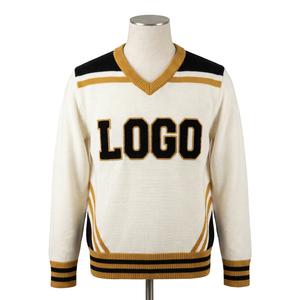 Alpha Phi Fraternity Old Gold Embroidered Chenille Letters Sweater 100% Cotton V-neck <b>Long</b> Sleeve OEM/ODM D9 Greek - Product Image 1