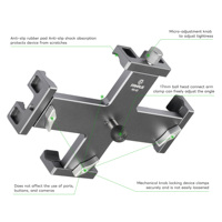 FANAUE 17mm Ball iPad Tablet Mount Support universel pour tablette pour lit Bureau Moto Vélo avec fixation sécurisée
