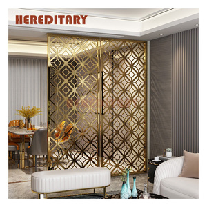 Grand écran <span class=keywords><strong>de</strong></span> séparation en métal mural, panneau <span class=keywords><strong>de</strong></span> séparation en acier inoxydable pour hôtel restaurant chambre - Product Image 3