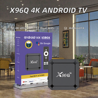 Multi-Screen X96Q Android 14 Quad-Core TV-Box 2GB 16GB 2,4G 5G WIFI 6 Rockchip RK3518 4K Smart Media Player