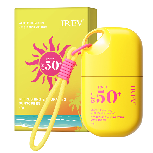 Private Label OEM SPF50+ Nicotinamide Sunscreen Korean Uv Resistant Lightweight Refreshing Hydrating Portable Travel Size 40g