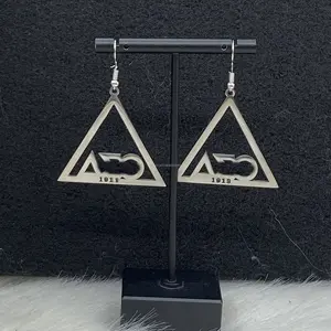 Delta Sigma Theta Triangle DST Pyramid Earrings Jewelry Set Hot-selling Gifts Jewelry