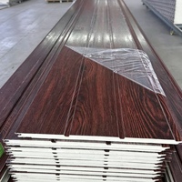 Panneaux muraux sandwich en mousse de polyuréthane PU modernes, imperméables, insonorisés et isolants thermiquement pour gymnase, panneaux de cloison modulaires personnalisés