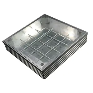 Heavy Duty Stainless Steel Invisible Sewer Manhole Cover With Grating