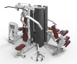 Équipement de gym commercial, accessoires d'exercice multifonctions, machine à ramer, station multi-4 blocs de poids B1098 - Product Image 1