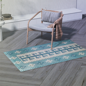 Alfombra <span class=keywords><strong>de</strong></span> algodón <span class=keywords><strong>de</strong></span> estilo nórdico <span class=keywords><strong>para</strong></span> el hogar, tapete con estampado <span class=keywords><strong>de</strong></span> bloques <span class=keywords><strong>de</strong></span> mano <span class=keywords><strong>para</strong></span> sala <span class=keywords><strong>de</strong></span> estar, cocina, pasillo, precio <span class=keywords><strong>de</strong></span> fábrica - Product Image 3