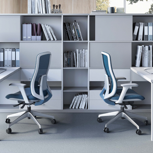 Nhà sản xuất midback điều chỉnh thắt lưng hỗ trợ ghế bành nhiệm vụ nhân viên điều hành bàn ghế Ergonomic màu xanh lưới ghế cho văn phòng - Product Image 4