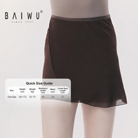 Falda de Ballet para Mujer Adulta Baiwu, Falda de Danza de Gasa con Lazo, Falda Corta para Práctica de Danza 126143079