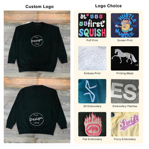 เสื้อสเวตเชิ้ตคอกลมทรงหลวมแบบมีฮู้ด รุ่นคัสตอม 310 แกรม สำหรับผู้หญิง สีดำ ผ้าฟลีซแนวตั้ง ระบายอากาศได้ดี พิมพ์ลายด้านหน้า เหมาะสำหรับฤดูใบไม้ร่วง/ฤดูหนาว - Product Image 2