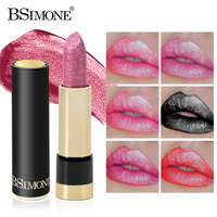 Rouge à lèvres métallique scintillant, brillant, imperméable, longue tenue, paillettes riches, 6 teintes, OEM ODM, étiquette privée, logo personnalisé, vente en gros