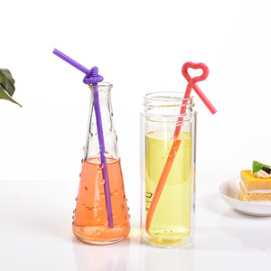 Pailles jetables colorées, 100 pièces, matériau PP, pour boissons, utilisation en fête, couleur aléatoire - Product Image 3