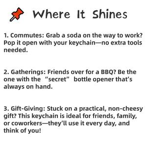 Portachiavi Multifunzionale Creativo a Forma di Chiave con Apribottiglie Pratico dal Design Minimalista per la Comodità Moderna - Product Image 6