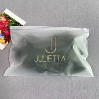 Sacs en plastique givrés personnalisés avec fermeture éclair, pochettes d'emballage jetables de haute qualité avec curseur pour vêtements et articles vestimentaires