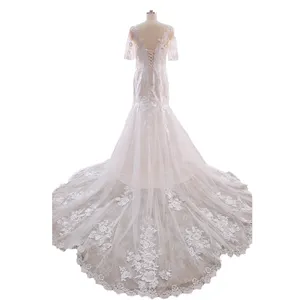 Sirena 2024 per adolescenti paillettes pizzo francese abito da sposa per feste africano in tessuto di pizzo da sposa abito da sposa per feste