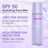 Spray Solaire Quotidien à la Pastèque, Acide Hyaluronique, Végétalien, à Base de Plantes, Sans Parabène, Contrôle du Sébum, Protection UV SPF50+, Hydratant