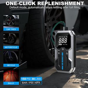 Démarreur de <span class=keywords><strong>voiture</strong></span> portable à batterie lithium-ion 12V 2500A, booster d'urgence pour camion, lumière LED, pompe à air 150PSI, 45W pour <span class=keywords><strong>voiture</strong></span> - Product Image 3