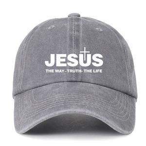 Cổ Điển Rửa Sạch Denim Phong Cách Bóng Chày Mũ Biểu Tượng Tùy Chỉnh Chúa Giêsu + In Mũ Unisex Được Trang Bị Rắn Màu Bóng Chày Thể Thao Cap Mũ - Product Image 3