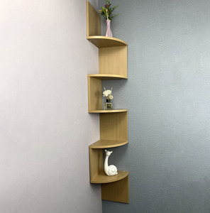 Estantes <span class=keywords><strong>de</strong></span> esquina <span class=keywords><strong>de</strong></span> pared <span class=keywords><strong>de</strong></span> madera para el hogar, Repisas <span class=keywords><strong>de</strong></span> esquina combinado <span class=keywords><strong>de</strong></span> múltiples pisos, 5 capas y 6 capas - Product Image 3