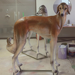 Sculpture de <span class=keywords><strong>chien</strong></span> <span class=keywords><strong>Saluki</strong></span> grandeur nature Statue à vendre Statue de jardin de gorille en fibre de verre avec sculpture à la main - Product Image 3
