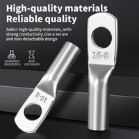 CNXI Cosses de compression longues DIN46235 pour bornes de batterie électriques, câbles en cuivre, connecteurs à un trou, cosses à sertir