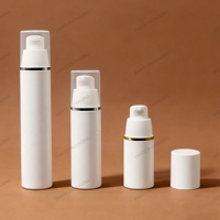 RTS en STOCK – Flacon pompe sans air en PP sans BPA pour crème BB, 15ml, 30ml, 50ml, blanc, avec pompe sans air
