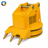 Aimant d'excavatrice QS avec moteur, fixation magnétique de levage pour excavatrices de 20-30T, manutention et recyclage de ferraille