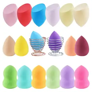 Hot benutzer definierte Silikon Schwamm Reiniger Halter Geschenkset Latex frei Kosmetik Make-up Schwamm Private Label Beauty-Verpackung Mixer