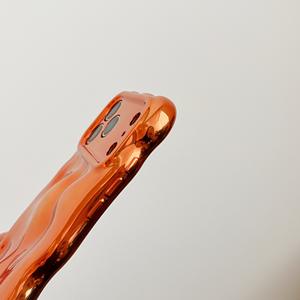 3D Meteorite acqua increspature onda custodia in TPU morbido per <span class=keywords><strong>iPhone</strong></span> Air <span class=keywords><strong>11</strong></span> 12 13 14 15 16 17 <span class=keywords><strong>Pro</strong></span> protezione fotocamera <span class=keywords><strong>Cover</strong></span> <span class=keywords><strong>arancione</strong></span> lucida - Product Image 3