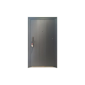 Porte de sécurité Sofia noire à panneau plat, anti-effraction, ouverture manuelle, porte complète pour usage domestique et professionnel - Product Image 5