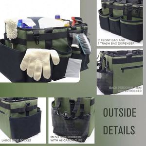 Organisateur de nettoyage portable BSCI avec poignée et bretelles pour les femmes de ménage, sac de rangement pour outils de nettoyage automobile - Product Image 6