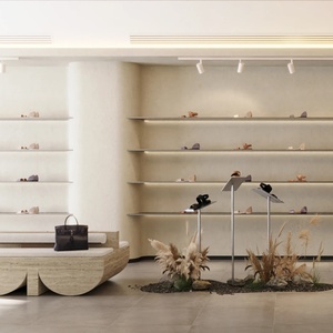 Unité de design d'intérieur et d'aménagement de magasin de chaussures de sport et de vente au détail pour chaussures à talons hauts modernes sur mesure - Product Image 1