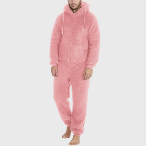 Winter Warm Teddy Fleece Pajamas for <strong>Men</strong> Plush Zipper <strong>Onesie</strong> <strong>Fluffy</strong> Hooded Sleepwear One Piece Sleep Lounge Pajama Jumpsuits - Product Image 3