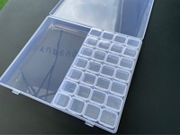 Boîte de rangement transparente en plastique avec 56 compartiments séparateurs, boîtes de rangement, bacs