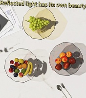 Assiette de fruits transparente de luxe légère assiette d'égouttage boîte de rangement en plastique pour bonbons de haute beauté pour la maison