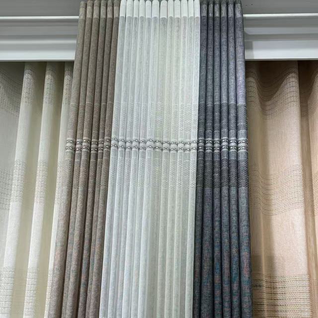 New Popular Simple Modern Embroidery Gauze Curtains Living Room Bedroom Balcony Curtains