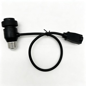 E27 To E26 Lamp Socket <b>Adapter</b> Plug In AC LED Light Bulb Converter With Cord And <b>Switch</b> For Indoor Outdoor Use - Product Image 2