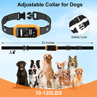 Hundetraining E-Halsband IP67 Automatisches Anti-Bell-Halsband Ultraschall-Hundeabschreckung mit Taschenlampe Wasserdichter Alarm Trainer Hunderepeller