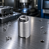 Polished Stainless Steel Fully Threaded Metric Thread Inserts Smooth Channel Fastener