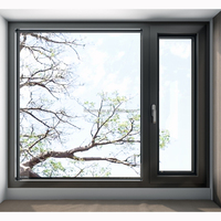 Ventanas de Aluminio de Lujo con Diseño de Persiana de Vidrio Templado, Construcción Duradera para Viviendas Pasivas y Villas