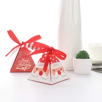 Maßgefertigte Dreieckige Weihnachts-Süßigkeiten-Geschenkbox Festliche Papierverpackung für Feiertagsgeschenke