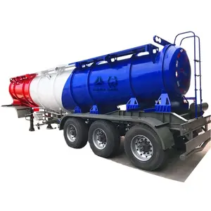 SINOTRUK Huawin V forme de transport d'acide sulfurique en acier au carbone tanki remorque camion