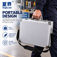 Boîte à outils professionnelle portable à coque rigide, étui de rangement robuste pour instruments et compteurs, boîte de présentation d'échantillons avec mousse, boîte à matériel portable
