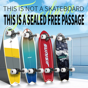Surfboard de route professionnel, surfskate complet personnalisé, haute vitesse, forme de cruiser à rocker unique, roulements Abec-11, skateboard - Product Image 5