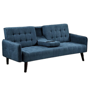 Conjunto de sofá cama personalizado para sala de estar, Convertible, de madera, plegable, de terciopelo rosa, viene cama, venta al por mayor - Product Image 6