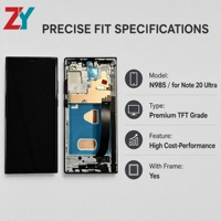 Für Samsung Note20 Ultra N986 TFT LCD Touchscreen-Display mit Rahmen für Handy-Reparatur & Ersatz 1 Jahr Garantie
