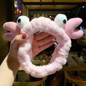 De las mujeres de la moda pelo bandas de terciopelo de dibujos animados cangrejo escalable turbante adornos para el pelo accesorios - Product Image 2