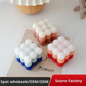 <span class=keywords><strong>Cubo</strong></span> de <span class=keywords><strong>Rubik</strong></span> vela perfumada decoración creativa del Hogar Accesorios de fotografía cera hecha a mano fragancia regalo recuerdo difusor - Product Image 3