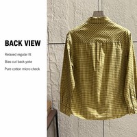 Chemise en popeline OEM personnalisée à micro-œillets, en coton lavé, avec poche plaquée, pour homme, style vintage printemps, faible MOQ